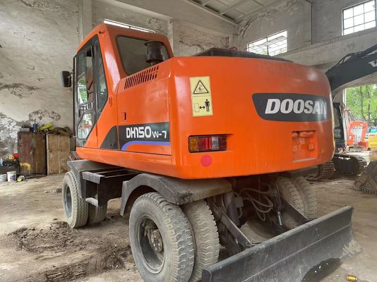 스마트 제어 사용 된 발굴기 DH150W-7 Doosan 바퀴 발굴기 2012 년