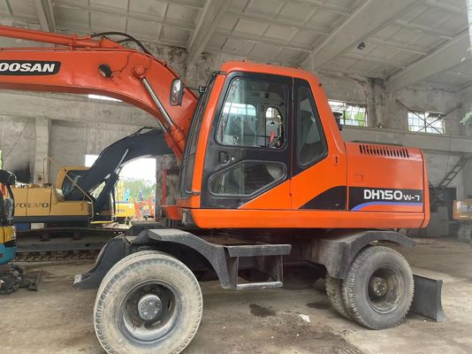 스마트 제어 사용 된 발굴기 DH150W-7 Doosan 바퀴 발굴기 2012 년