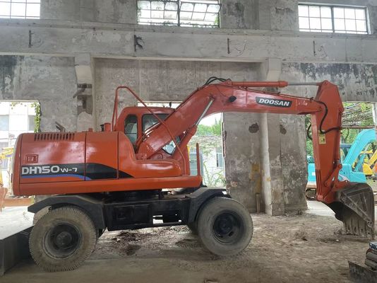 스마트 제어 사용 된 발굴기 DH150W-7 Doosan 바퀴 발굴기 2012 년