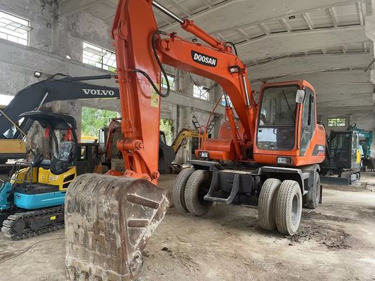 스마트 제어 사용 된 발굴기 DH150W-7 Doosan 바퀴 발굴기 2012 년