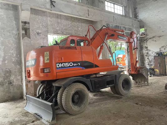 스마트 제어 사용 된 발굴기 DH150W-7 Doosan 바퀴 발굴기 2012 년