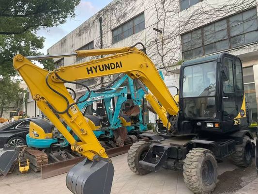 사용 된 R60W-7 미니 현대 바퀴 발굴기 안정적이고 높은 효율성