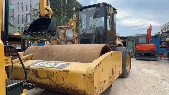 원래 색상 사용된 Caterpillar CS-683E 싱글 드럼 도로 롤러