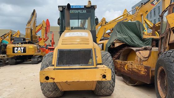 원래 색상 사용된 Caterpillar CS-683E 싱글 드럼 도로 롤러