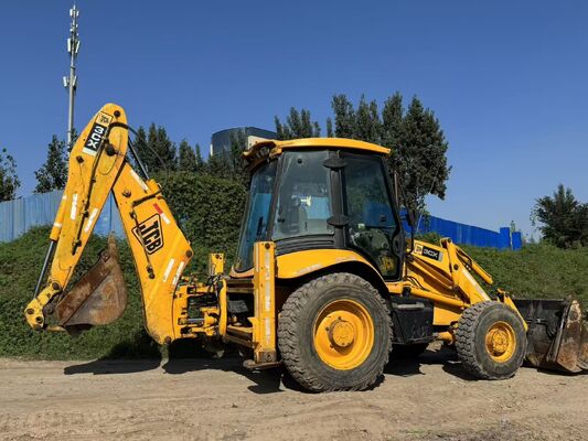 원래 색상 JCB 3CX 사용 된 배크호 로더 4 휠 드라이브
