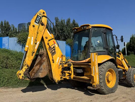 원래 색상 JCB 3CX 사용 된 배크호 로더 4 휠 드라이브