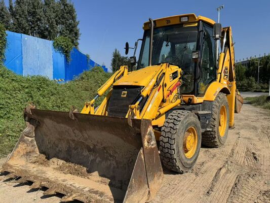 원래 색상 JCB 3CX 사용 된 배크호 로더 4 휠 드라이브